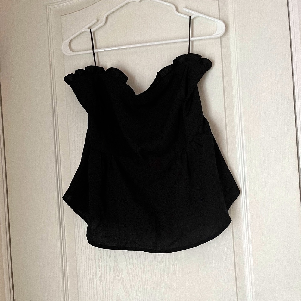 Black Strapless Top